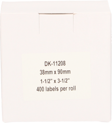FLWR Brother  DK-11208 90 mm x 38 mm  wit Back box