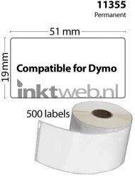 FLWR Dymo  11355 Multi functionele labels  x 51 mm  wit Product only