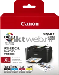 Canon PGI-1500XL zwart en kleur Front box