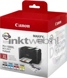 Canon PGI-1500XL zwart en kleur Front box