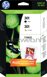 HP 301 Multipack zwart en kleur Front box