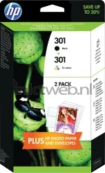 HP 301 Multipack zwart en kleur Front box