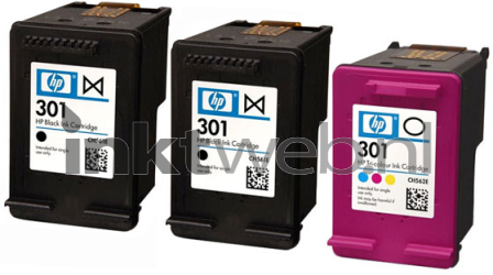 HP 301 3-Pack zwart en kleur Product only