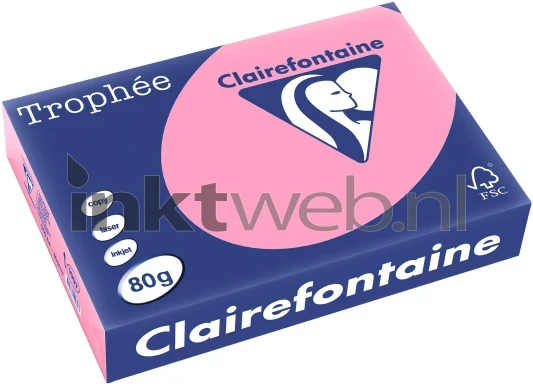 Clairefontaine A4 papier gekleurd Fel Roze