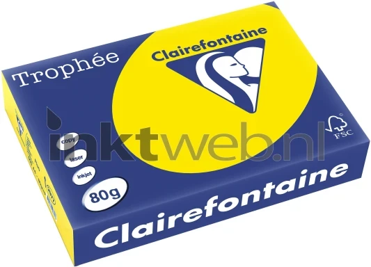 Clairefontaine A4 papier gekleurd FLUO Geel
