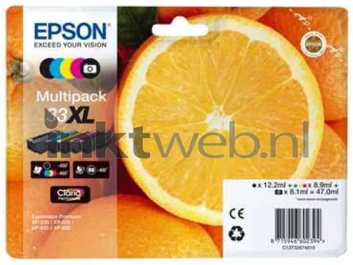 Epson 33XL multipack zwart en kleur Front box