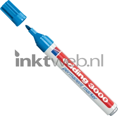 Edding 3000 Permanentmarker rond 1.5-3mm licht blauw