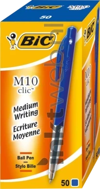 BIC Balpen Clic M10 50-pack blauw