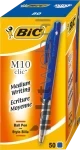 BIC Balpen Clic M10 50-pack blauw (Origineel)
