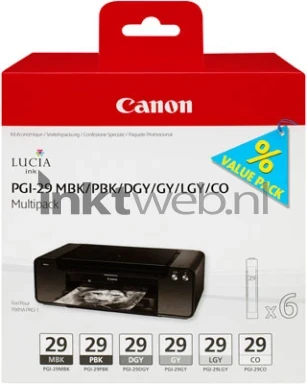 Canon PGI-29 Multipack zwart en kleur