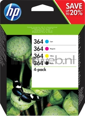 HP 364 Multipack zwart en kleur