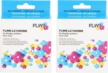 Huismerk Brother LC-970BK / LC-1000BK 2-pack zwart Front box