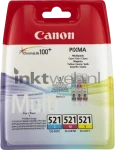Canon CLI-521 CMY multipack blister Front box