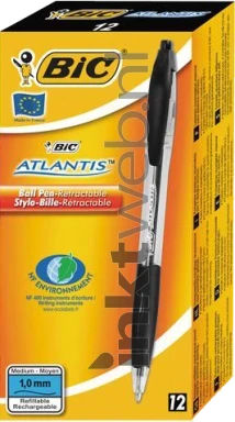 BIC Balpen Atlantis Classic 12-pack zwart