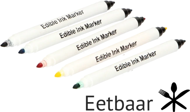 FLWR Eetbaar inkt stiften zwart en kleur