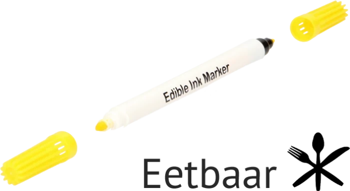 FLWR Eetbaar inkt stift geel