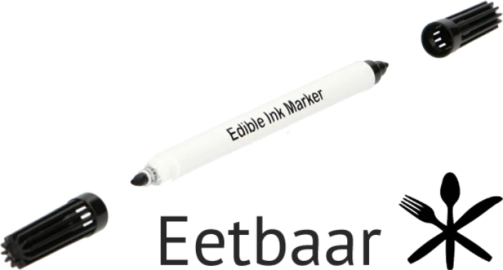FLWR Eetbaar inkt stift zwart