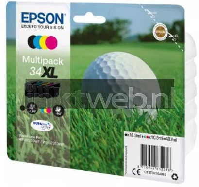 Epson 34XL multipack zwart en kleur Front box