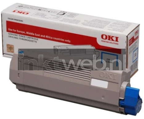 Oki C532 / MC573 cyaan Combined box and product