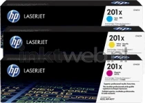 HP 201X cyaan Front box