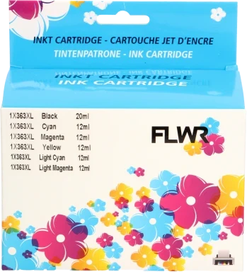 FLWR HP 363 6-pack Multipack zwart en kleur