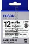 Epson LK-4TBW zwart op transparant breedte 12 mm
