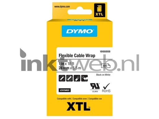 Dymo 1868808 zwart op wit breedte 24 mm