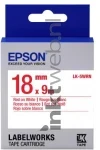 Epson LK-5WRN rood op wit breedte 18 mm