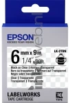 Epson LK-2TBN zwart op transparant breedte 6 mm