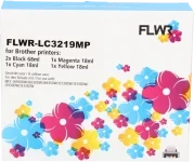 FLWR Brother LC-3219XL Multipack zwart en kleur Front box