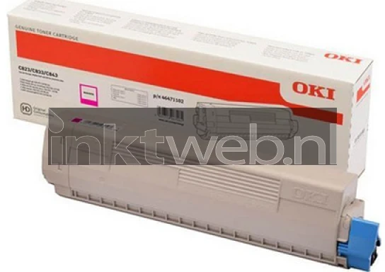 Oki C824 magenta Combined box and product