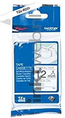 Brother TZe-R231 zwart op wit breedte 12 mm