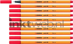 Stabilo point 88 fineliner 10-pack rood (Origineel)