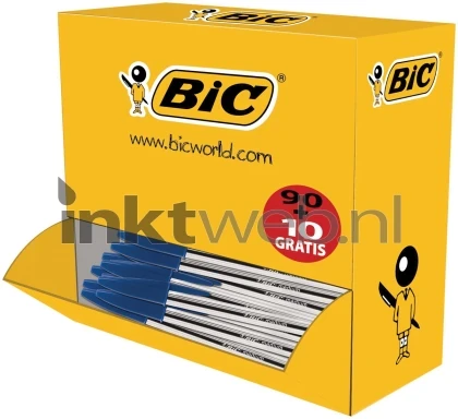 BIC balpen Cristal Medium voordeelpak 90 + 10 gratis blauw
