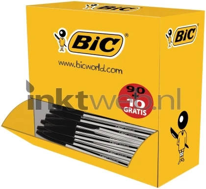 BIC balpen Cristal Medium voordeelpak 90 + 10 gratis zwart