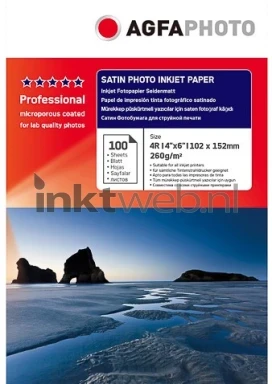 Agfa Satin Photo inkjet paper Satijn | A6 | 260 gr/m² 100 stuks