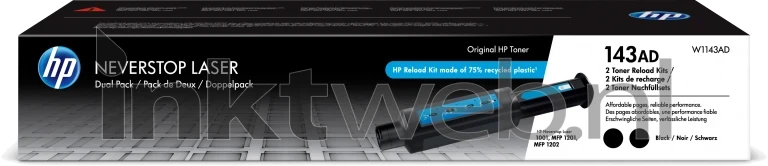 HP 143AD 2-pack zwart