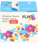 FLWR Dymo  99014 Adreslabel groot 101 mm x 54 mm  rood Front box