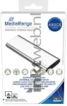 MediaRange Externe Solid State Drive 480GB, USB C zilver (Origineel)