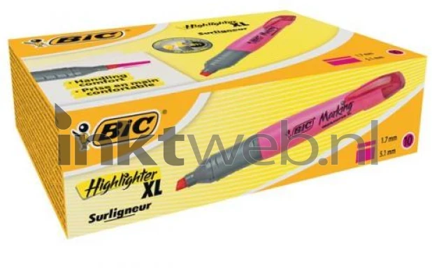 BIC Penvormige markers 10-pack roze