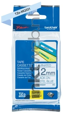 Brother TZe-MQ531 zwart op blauw breedte 12 mm