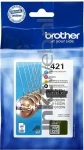 Brother LC-421 Multipack 4-pack zwart en kleur Front box