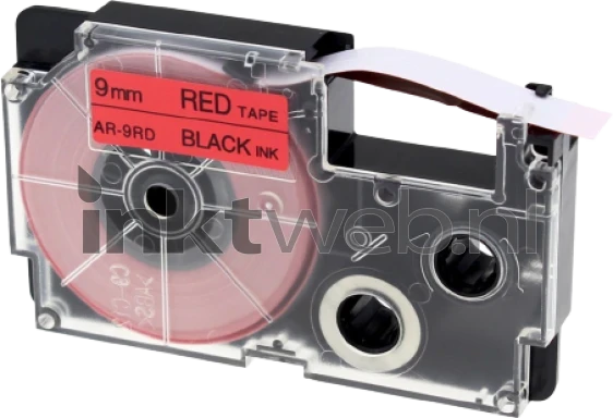 Huismerk Casio XR-9RD zwart op rood breedte 9 mm Product only