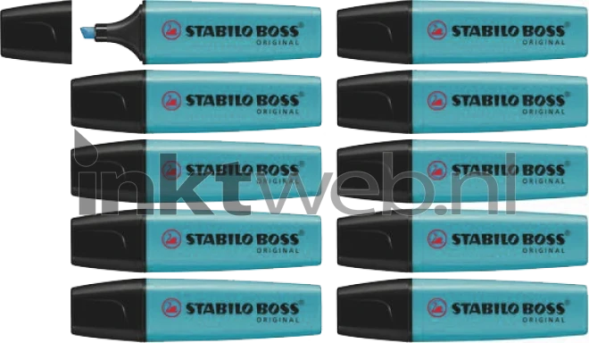 Stabilo Markeerstift Boss pastel blauw 10-pack