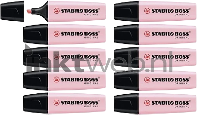 Stabilo Markeerstift Boss pastel roze 10-pack