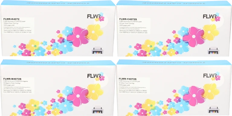 FLWR Samsung CLT-4072S Multipack zwart en kleur