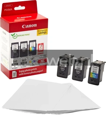 Canon PG-560XL 2x/CL-561XL Photo Value Pack zwart en kleur