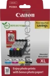 Canon CLI-571XL Multipack + fotopapier zwart en kleur Front box