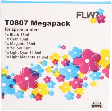 FLWR Epson T0807 Multipack zwart en kleur