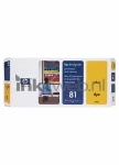 HP 81 printkop en printkopreiniger geel (Origineel)